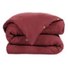 Housse De Couette Double Gaze De Coton Bordeaux