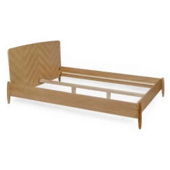 Lit En Bois Imitation Chêne - LT0020 7 Lit En Bois Imitation Chêne - LT0020 -Lematelas Soldes Boutique herringbone2