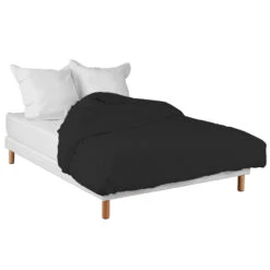 Housse De Couette Noire 100% Coton