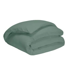Housse De Couette Vert De Gris 100% Coton