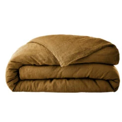 Housse De Couette Lin Lavé -Lematelas Soldes Boutique housse de couette soline marron fond blanc 2