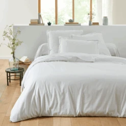Housse De Couette Blanc 100% Lin 7 Housse De Couette Blanc 100% Lin -Lematelas Soldes Boutique housse lin ambiance blanc