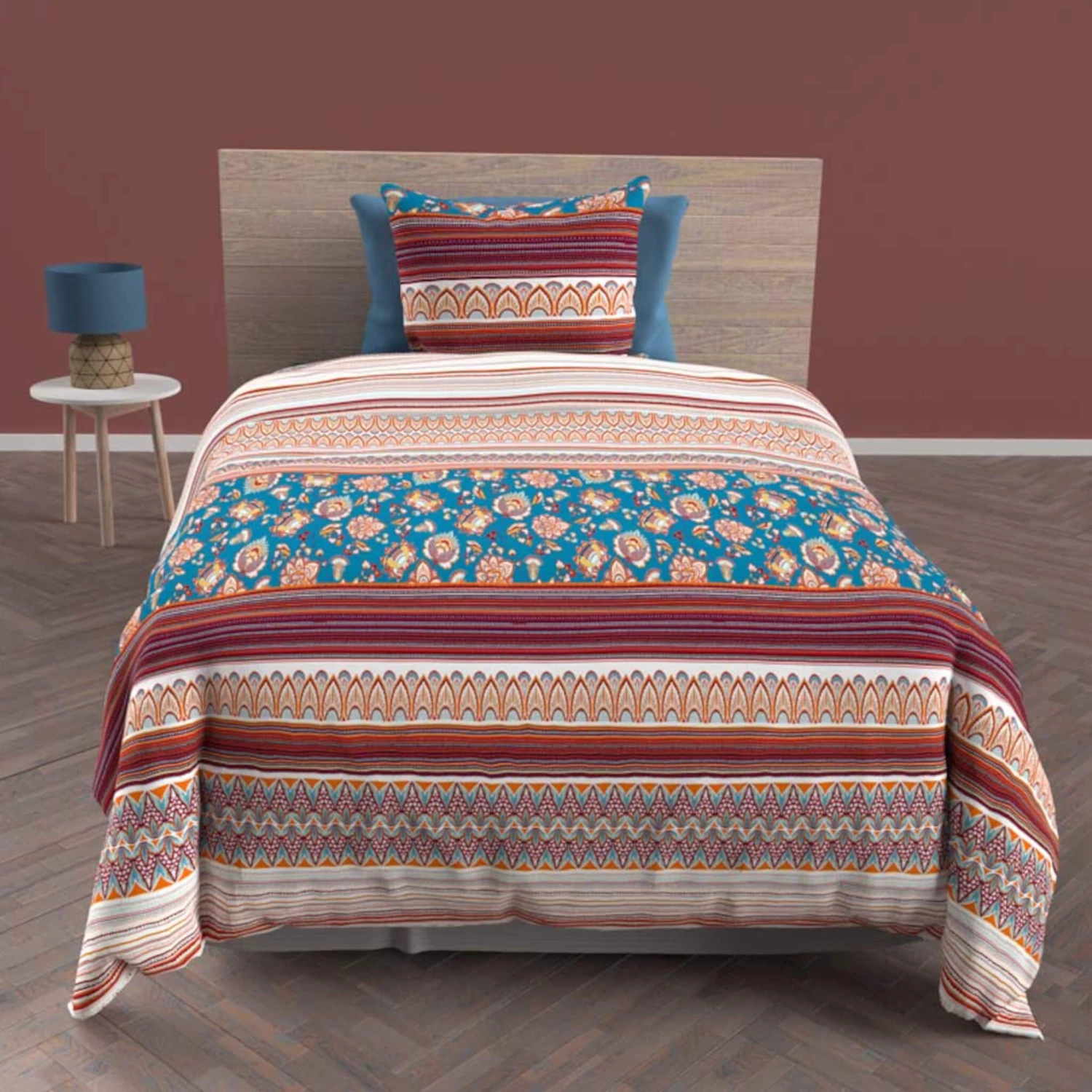 Parure De Lit Jaipur Bleu 2 Parure De Lit Jaipur Bleu – Image 2