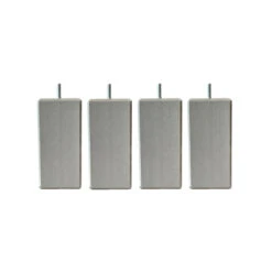 4 Pieds Carré Gris Clair
