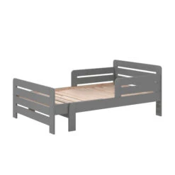 Lit évolutif Enfant En Bois Gris 90x140/200 Cm - LT2038-1 -Lematelas Soldes Boutique jumper gris fond blanc 1 1