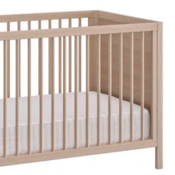 Lit Bébé à Barreaux En Bois Imitation Chêne Clair 70x140 - LT5050-1 7 Lit Bébé à Barreaux En Bois Imitation Chêne Clair 70x140 - LT5050-1 -Lematelas Soldes Boutique lit anatole zoom
