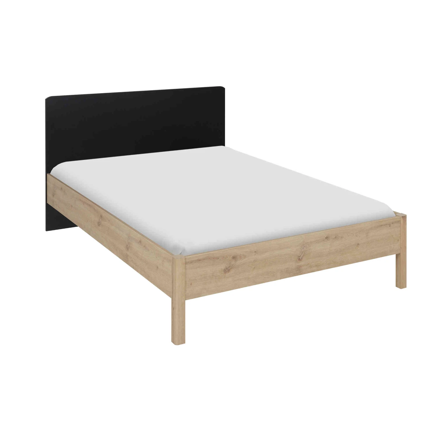 Lit Enfant En Bois Imitation Chêne Clair Et Noir - LT5051 2 Lit Enfant En Bois Imitation Chêne Clair Et Noir - LT5051 – Image 2