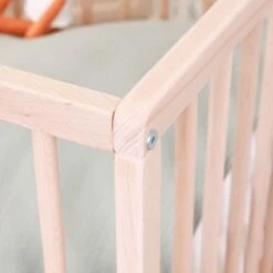 Lit Bébé à Barreaux En Bois Massif Avec Sommier Réglable En Hauteur 120x60 -Lematelas Soldes Boutique lit b b zoom 1