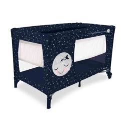 Lit Bébé Parapluie Bleu 60x120 Lune