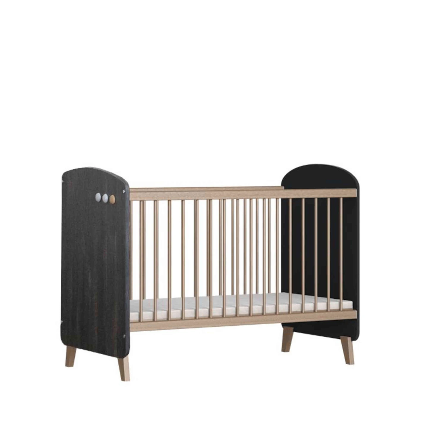 Lit Bébé En Bois Réglable En Hauteur SENJA 60x120 2 Lit Bébé En Bois Réglable En Hauteur SENJA 60x120 – Image 2