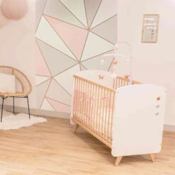 Lit Bébé En Bois Réglable En Hauteur SENJA 60x120 6 Lit Bébé En Bois Réglable En Hauteur SENJA 60x120 -Lematelas Soldes Boutique lit bb bois blc senja 60x120