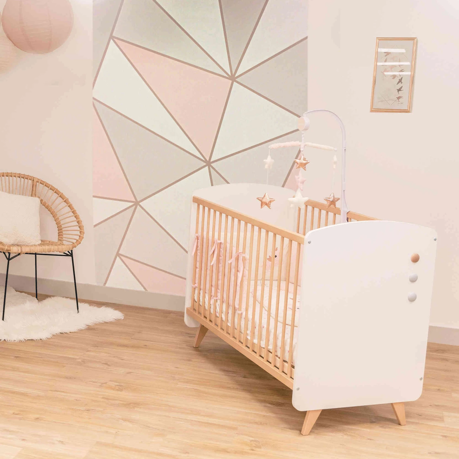 Lit Bébé En Bois Réglable En Hauteur SENJA 60x120 3 Lit Bébé En Bois Réglable En Hauteur SENJA 60x120 – Image 3