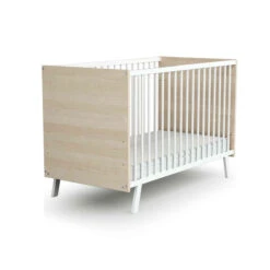 Lit Bébé En Bois Massif Avec Sommier Réglable CARNAVAL 60x120