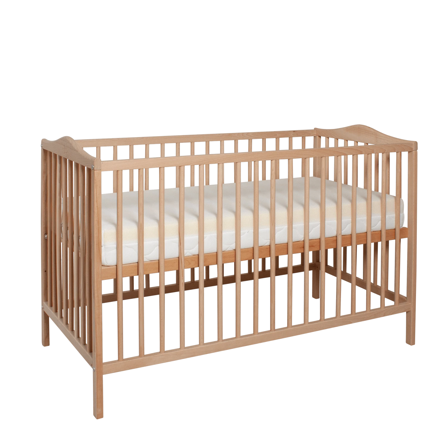 Lit Bébé à Barreaux En Bois Naturel 60x120 – Image 3