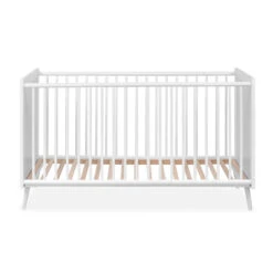 Lit Bébé à Barreaux En Bois Imprimé Cannage - LT7085 -Lematelas Soldes Boutique lit bebe barreaux blanc fond blanc