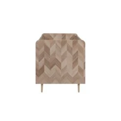 Lit Bébé à Barreaux En Bois Effet Chevron 70x140- LT70108 -Lematelas Soldes Boutique lit bebe barreaux bois effet chevron cote