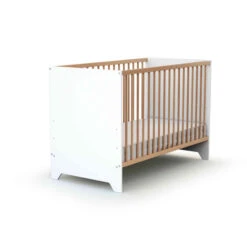 Lit Bébé En Bois Blanc Avec Sommier Réglable En Hauteur GAVROCHE 60x120