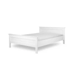 Lit En Bois Coloris Blanc - LT7009 -Lematelas Soldes Boutique lit blanc 4 fond blanc
