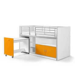Lit Compact Enfant 90x200 Cm -Lematelas Soldes Boutique lit bonny 91 orange fond blanc