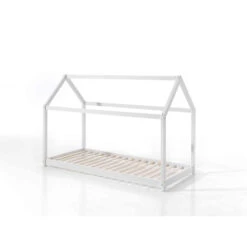 Lit Cabane Enfant En Bois Blanc - Terre De Nuit -Lematelas Soldes Boutique lit cabane blanc 3