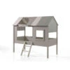 Lit Cabane Enfant 90x200 Gris - Terre De Nuit