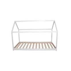 Lit Cabane Enfant En Bois Blanc - LT14004 6 Lit Cabane Enfant En Bois Blanc - LT14004 -Lematelas Soldes Boutique lit cabane enfant en bois blanc fond blanc