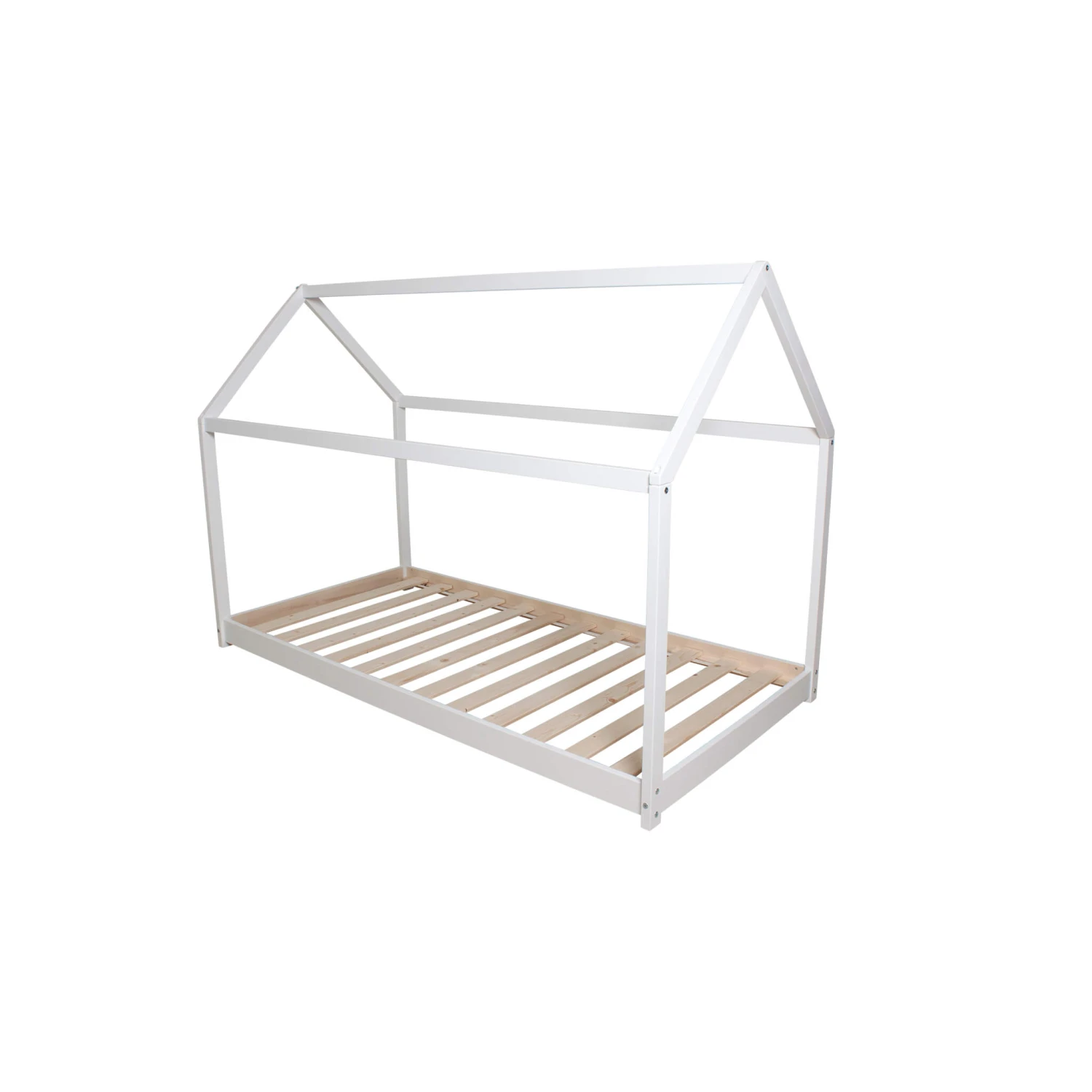 Lit Cabane Enfant En Bois Blanc - LT14004 1 Lit Cabane Enfant En Bois Blanc - LT14004