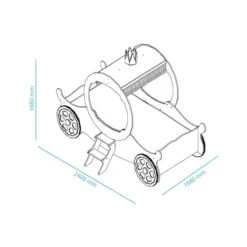 Lit Enfant Calèche Rose 90x200 -Lematelas Soldes Boutique lit caleche dimensions fond blanc