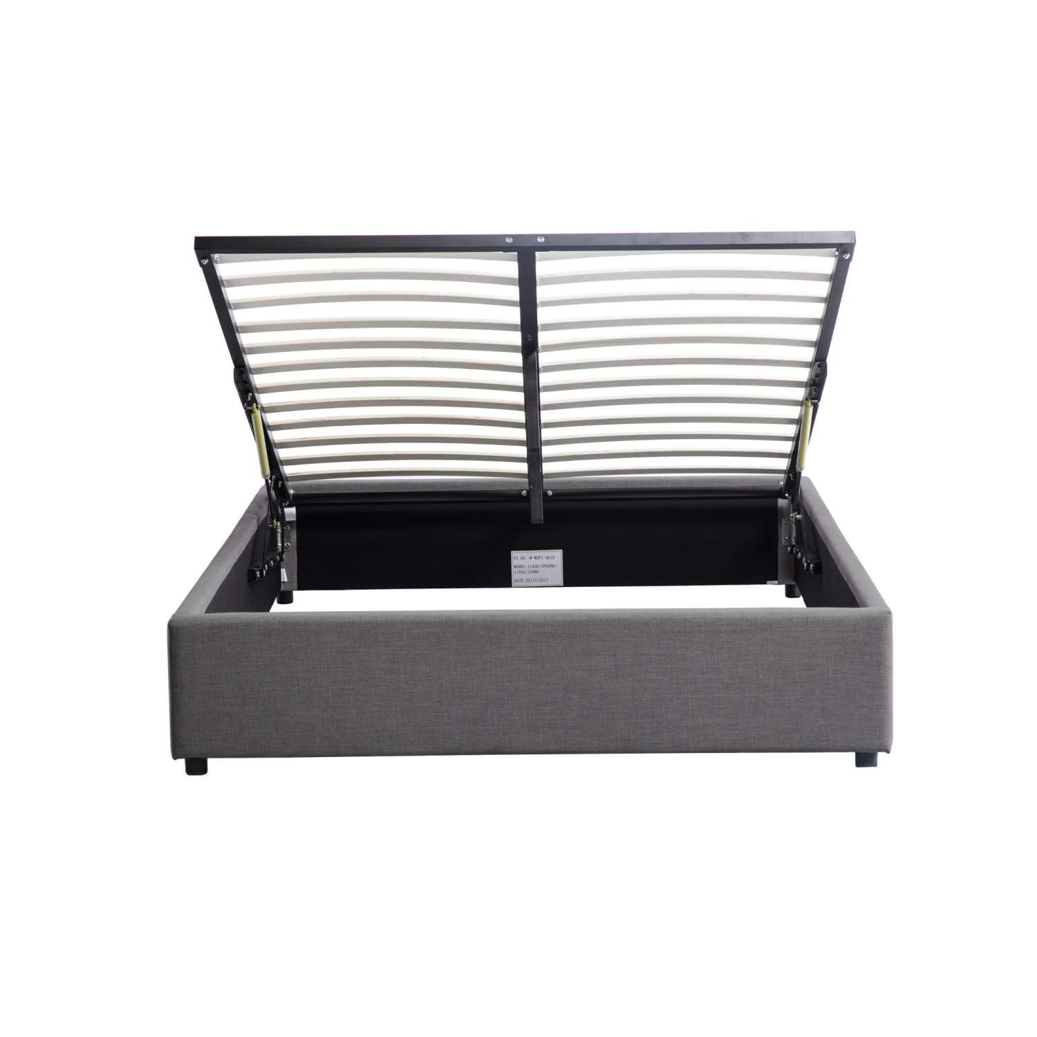 Lit Coffre En Bois Massif Anthracite Avec Sommier à Lattes - LT17017 3 Lit Coffre En Bois Massif Anthracite Avec Sommier à Lattes - LT17017 – Image 3