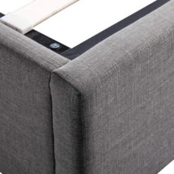 Lit Coffre En Bois Massif Anthracite Avec Sommier à Lattes - LT17017 8 Lit Coffre En Bois Massif Anthracite Avec Sommier à Lattes - LT17017 -Lematelas Soldes Boutique lit coffre anthra fond blanc3