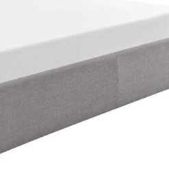 Lit Coffre En Bois Massif Avec Tête De Lit Tissu Gris Et Sommier à Lattes - LT17019 8 Lit Coffre En Bois Massif Avec Tête De Lit Tissu Gris Et Sommier à Lattes - LT17019 -Lematelas Soldes Boutique lit coffre gris tissu 140x190 zoom tissu
