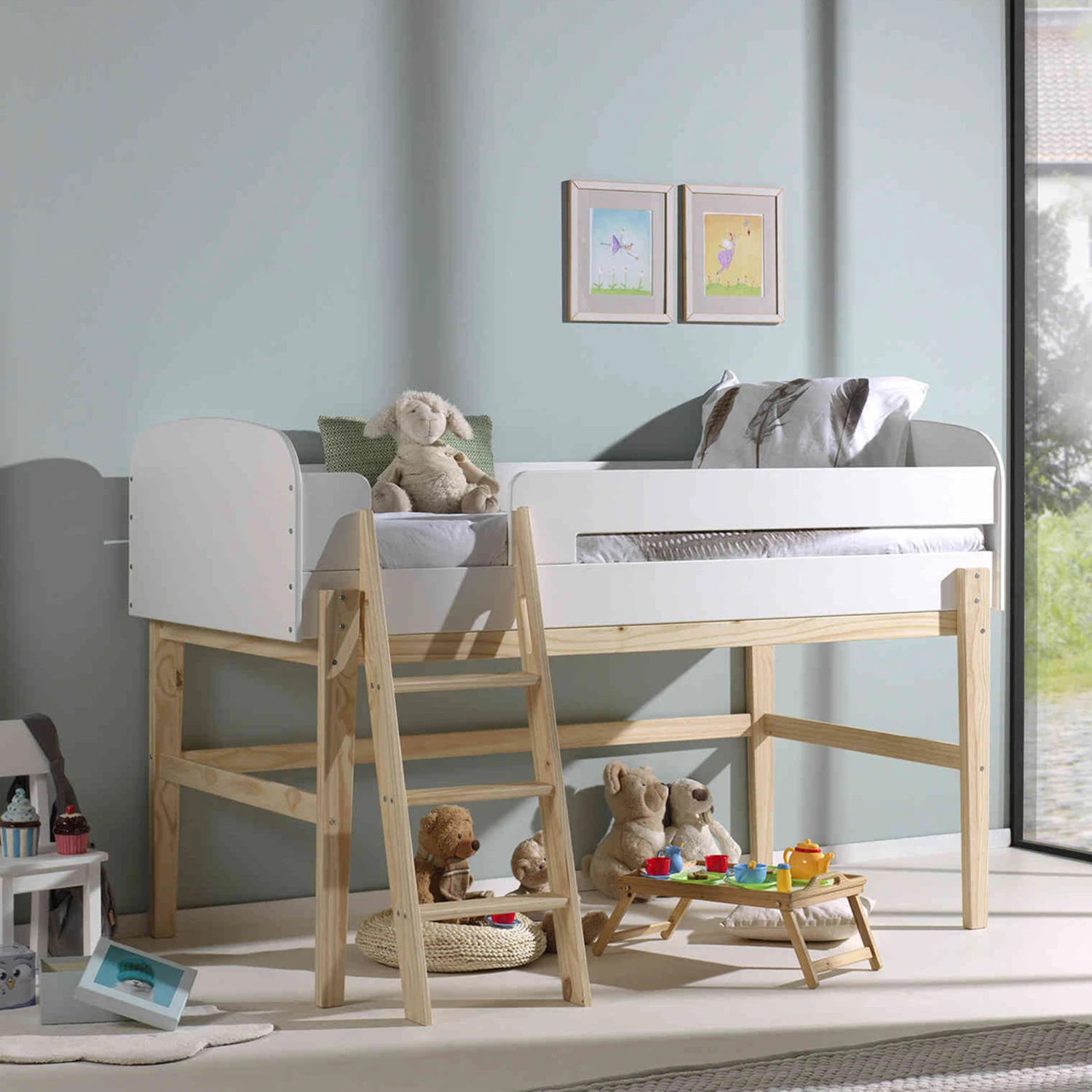 Lit Compact Enfant Blanc Laqué - Terre De Nuit 2 Lit Compact Enfant Blanc Laqué - Terre De Nuit – Image 2