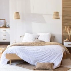 Lit SMOOTHCLOUD En Bois Naturel -Lematelas Soldes Boutique lit double ambiance 19