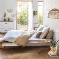 Lit SMOOTHCLOUD En Bois Naturel -Lematelas Soldes Boutique lit double ambiance 21