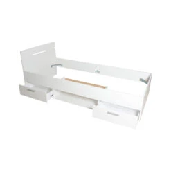 Lit Enfant Tiroir Blanc Perle - Terre De Nuit -Lematelas Soldes Boutique lit enfant tiroir blanc perle fond blanc 2