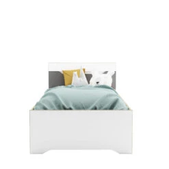 Lit Extensible Enfant En Bois Blanc Et Gris 90x190/200 - LI211
