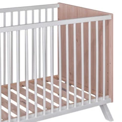 Lit Bébé En Bois Massif Style Scandinave Hêtre Et Blanc 60x120 5 Lit Bébé En Bois Massif Style Scandinave Hêtre Et Blanc 60x120 -Lematelas Soldes Boutique lit jackson fond blanc 2 1