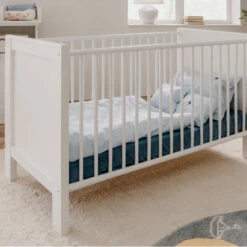 Lit Bébé à Barreaux En Bois Blanc - LT7084 -Lematelas Soldes Boutique lit landwood ambiance