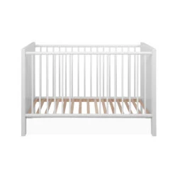 Lit Bébé à Barreaux En Bois Blanc - LT7084 -Lematelas Soldes Boutique lit landwood fond blanc 4