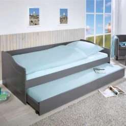 Lit Gigogne En Bois Massif Avec Sommier à Lattes Intégré - LT12120 -Lematelas Soldes Boutique lit leonie ambiance 1 1