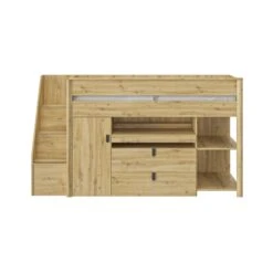 Ensemble Lit Multifonctions Avec Matelas Mousse 90x200 - LT5081 17 Ensemble Lit Multifonctions Avec Matelas Mousse 90x200 - LT5081 -Lematelas Soldes Boutique lit mael escalier gauche face fond blanc 1