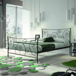 Lit En Métal Chocolat - LT4006 - Terre De Nuit