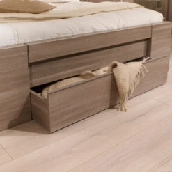 Lit Tiroir Adulte Effet Chêne Fusain LI5002 -Lematelas Soldes Boutique lit moka 1