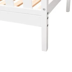 Lit Enfant En Pin Massif - LT37001 -Lematelas Soldes Boutique lit paulina blanc zoom pied fond blanc 1 1