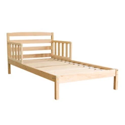Lit Enfant En Pin Massif - LT37001 -Lematelas Soldes Boutique lit paulina naturel 3 4 fond blanc 2