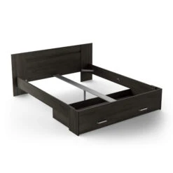 Lit En Bois Avec Tiroir Imitation Chêne Waterford - LT199