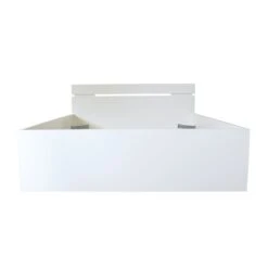 Lit Tiroirs Blanc Perle -Lematelas Soldes Boutique lit tiroir profil fond blanc 2