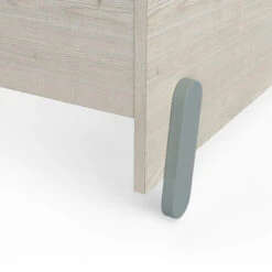 Lit Extensible Enfant En Bois Couleur Chêne Topanga Et Vert De Gris 90x190/200 - LI217 -Lematelas Soldes Boutique lit zoom pieds fond blanc