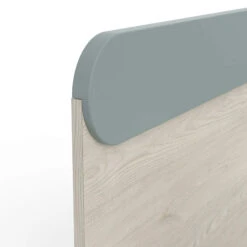 Lit Extensible Enfant En Bois Couleur Chêne Topanga Et Vert De Gris 90x190/200 - LI217 -Lematelas Soldes Boutique lit zoom tete fond blanc 1