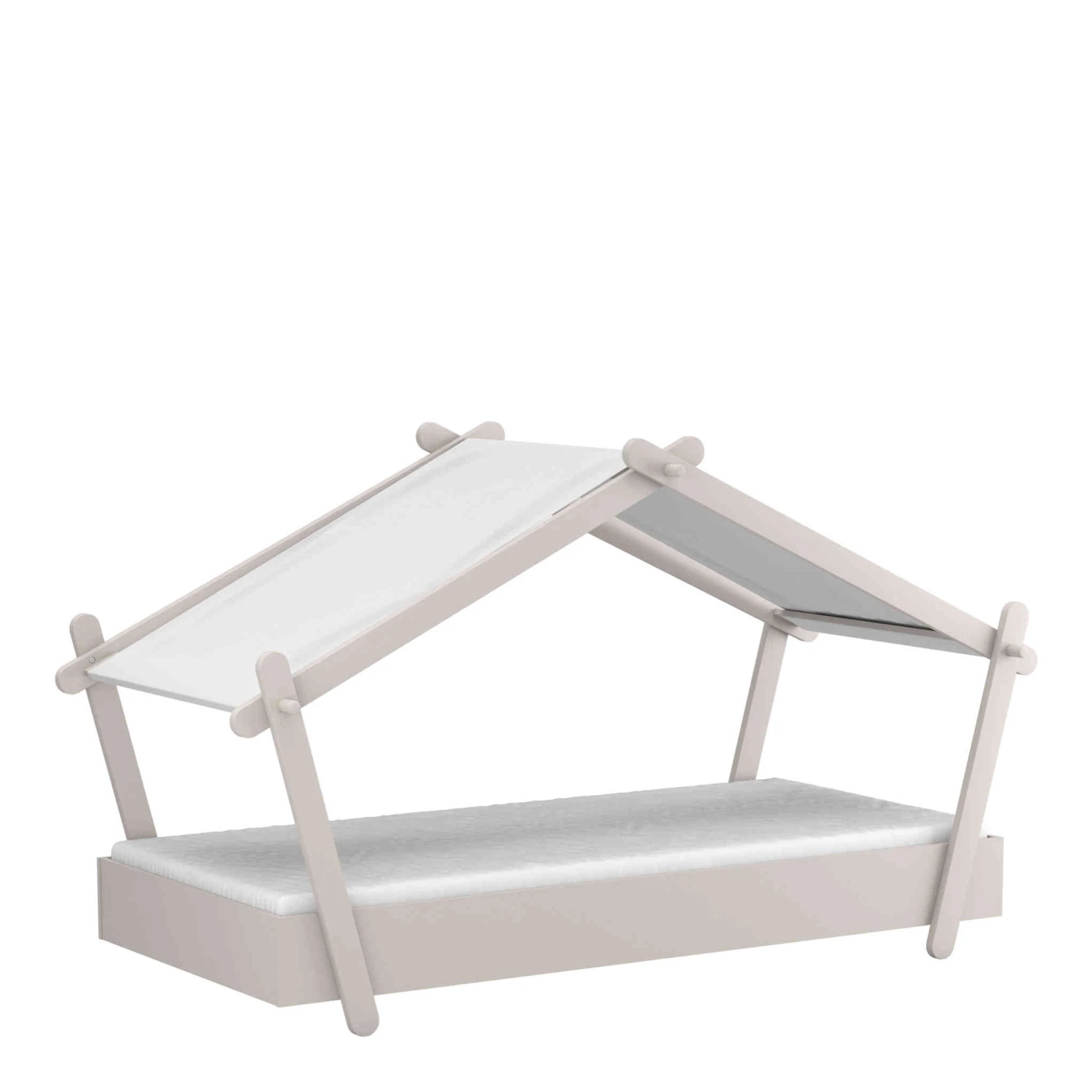Lit Enfant Cabane 90x200 En Bois Gris Clair - LI170 3 Lit Enfant Cabane 90x200 En Bois Gris Clair - LI170 – Image 3